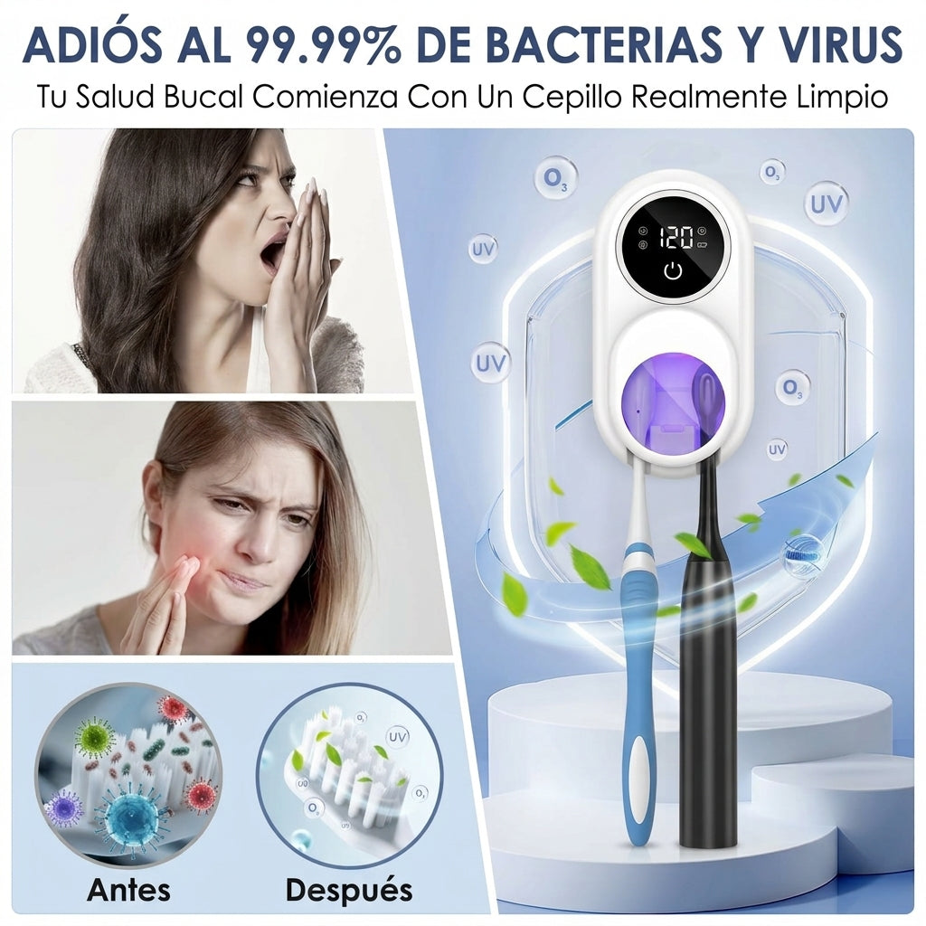 Esterilizador y Desinfectante UV-C para Cepillos de Dientes